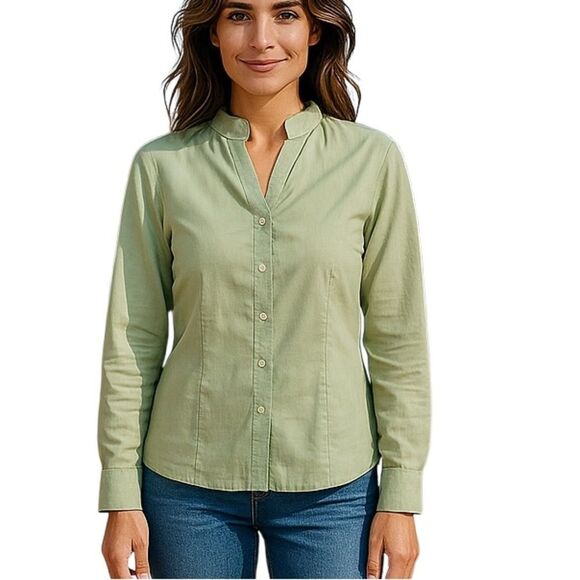 Talbots Women’s V Neck Shirt Blouse Size 6 - Picture 1 of 6